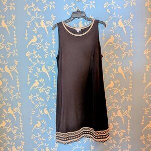 J. Jill Cotton Jersey Embroidered Dress